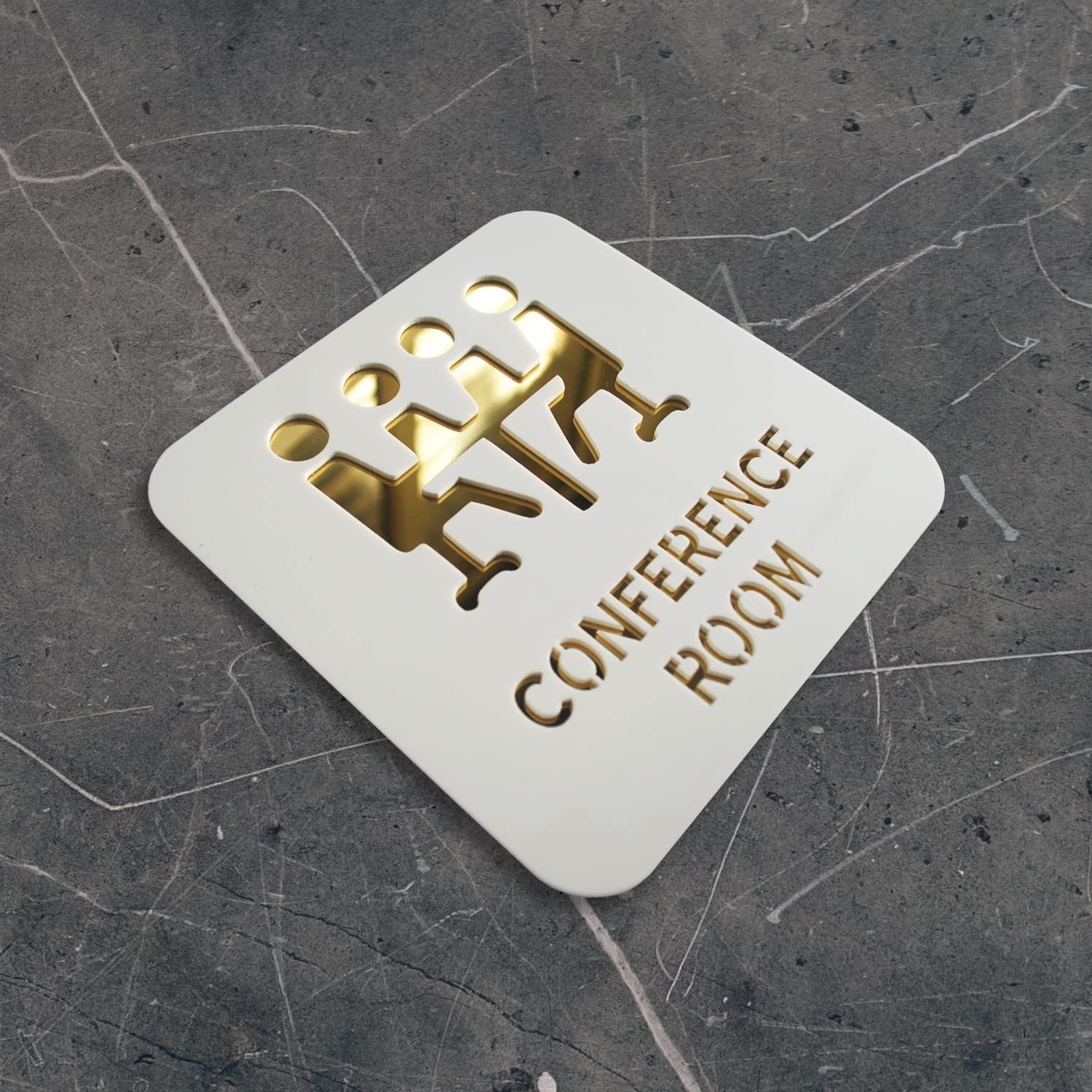 Vertical Root Inc® CONFERENCE Room Sign 6 INCH * 6 INCH Self-Adhesive Sign for Business Office Corporate Hotel Company Factory Club Commercial, Malls.