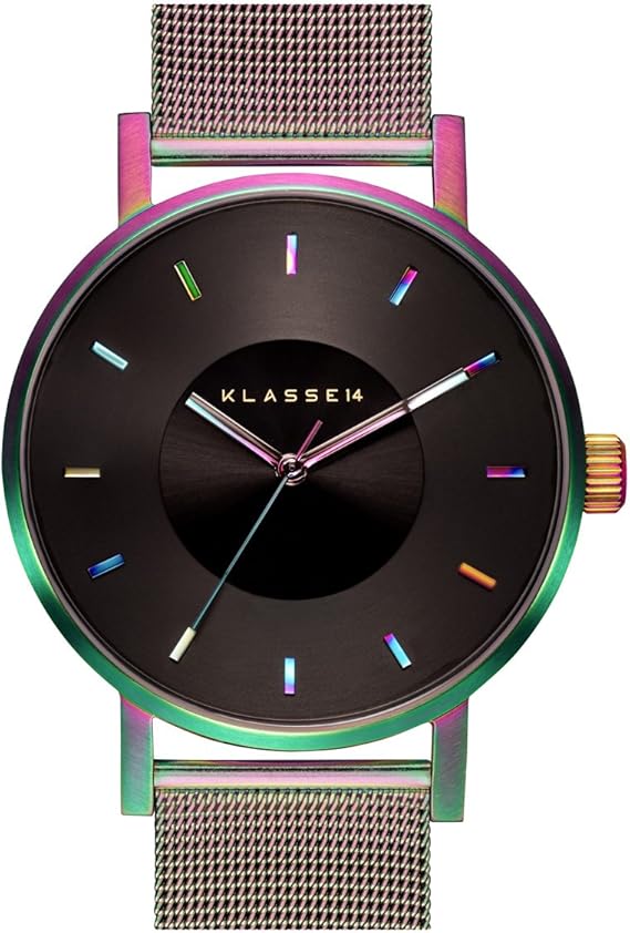 Amazon ブレスレット付き クラス14 Klasse14 Volare Rainbow Mesh 腕時計 42mm レインボー メッシュベルト ブラック メンズ Vo15ti002m 正規輸入品 メンズ腕時計 腕時計 通販