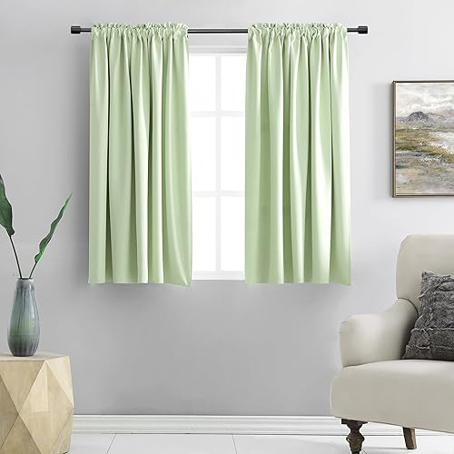 Miniatura 105 de DONREN 2 Paneles Cortinas Opacas con Aislamiento Térmico Azul Marino - Cortinas de Tela Sólida Suave Lisa y Pesada para Dormitorio (Azul Oscuro, 42