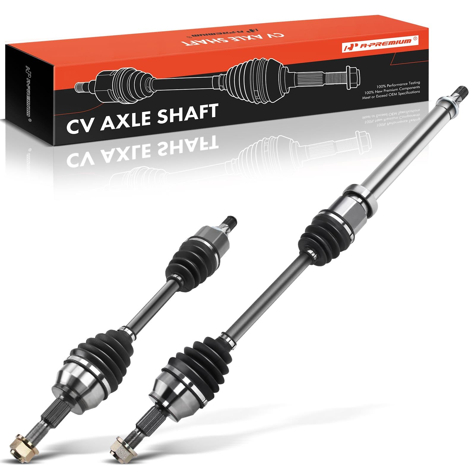 A-Premium Pair (2) Front CV Axle Shaft Assembly Compatible with Ford Focus 2012 2013 2014 2015 2016 2017 2018, L4 2.0L, Automatic Dual Clutch Trans., Driver and Passenger Side