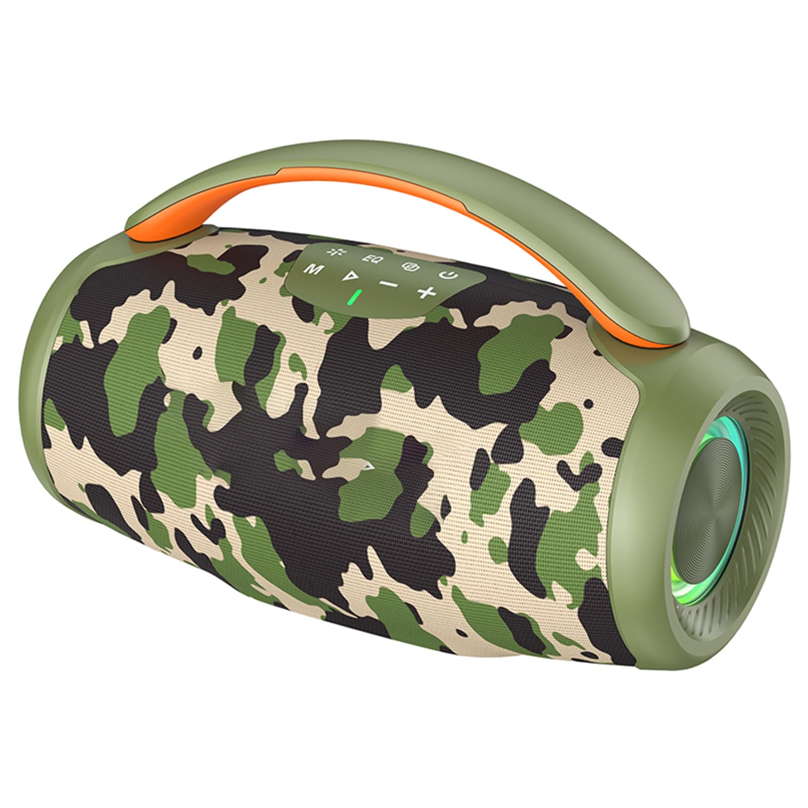 Ausla Altoparlante BT Altoparlante Wireless Portatile 50W con Luci BT 5.3 RGB Batteria da 6000mAh Stereo per Bassi Profondi per Uso Esterno per Feste in Casa (Camuffare)