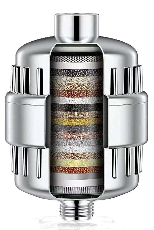 Gurin Shower Filter for Bathroom/Hard Water Softener for Tap Water Filter for Tap Purifier with Replaceable Cartridge for Home & Bathroom Use - for Hair Care, Skin Protection, and Chlorine Removal