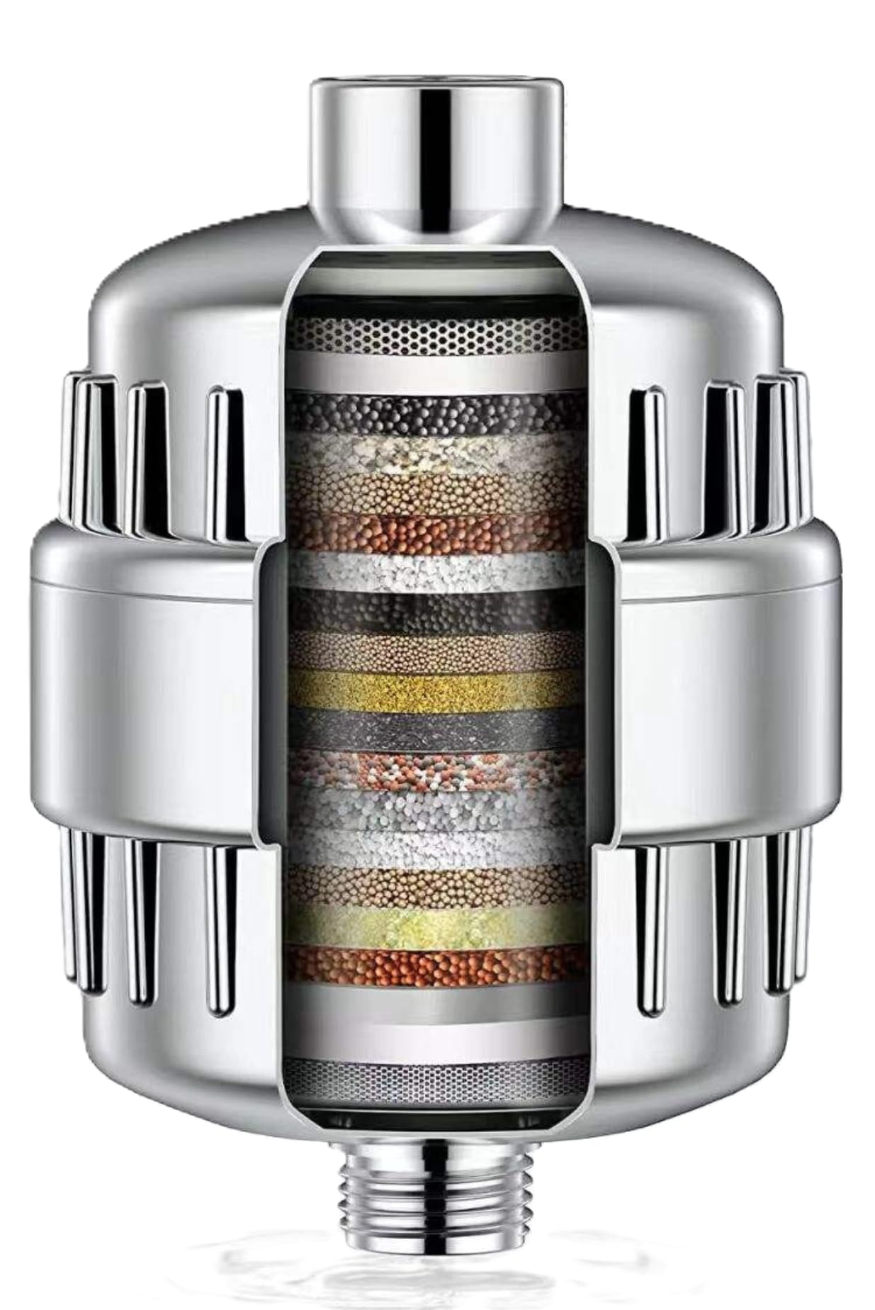 Gurin Shower Filter for Bathroom with 6 Inch ABS Rustproof High Pressure Shower Head, Multistage Hard Water Softener for Shower, Chrome, Polished Finish-image-15