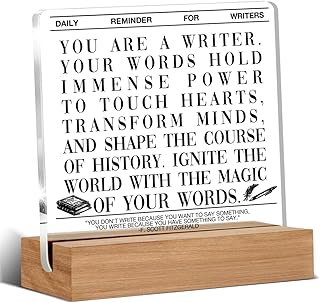 Writer Gifts for Women Men, Author Gifts for Writing Lover Journalist, Author Home Decor Office Desk Sign Keepsake