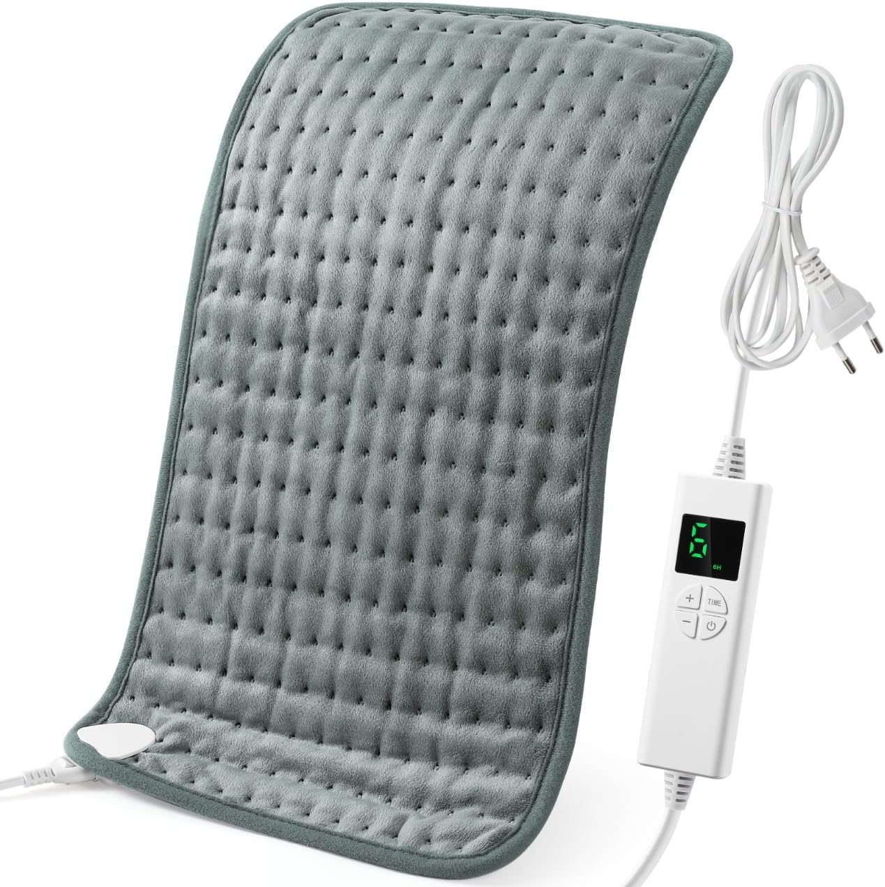 Product image of Heizkissen mit Abschaltautomatik, 44x84 cm Wärmekissen Elektrische mit 4-Stunden-Timer und 6 Heizstufen, Heating Pad mit Digitaler Fernbedienung, Waschmaschinenfest Heizkissen Rücken Grau
