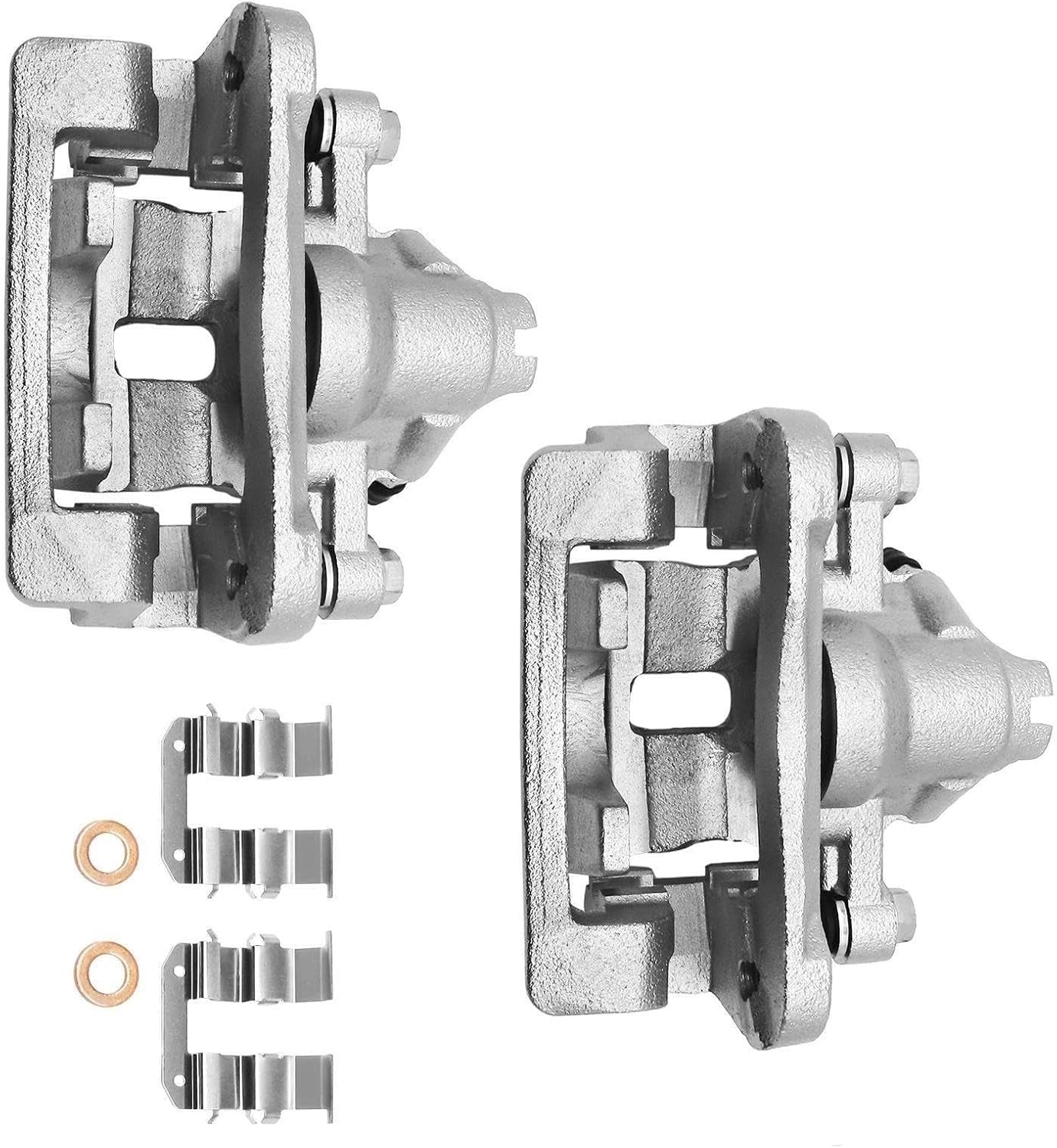 Rear Left and Right Disc Brake Caliper with Bracket Kits 2PCS for Hyundai Accent for Kia Rio5 2006 2007 2008 2009 2010 2011 2012 2013