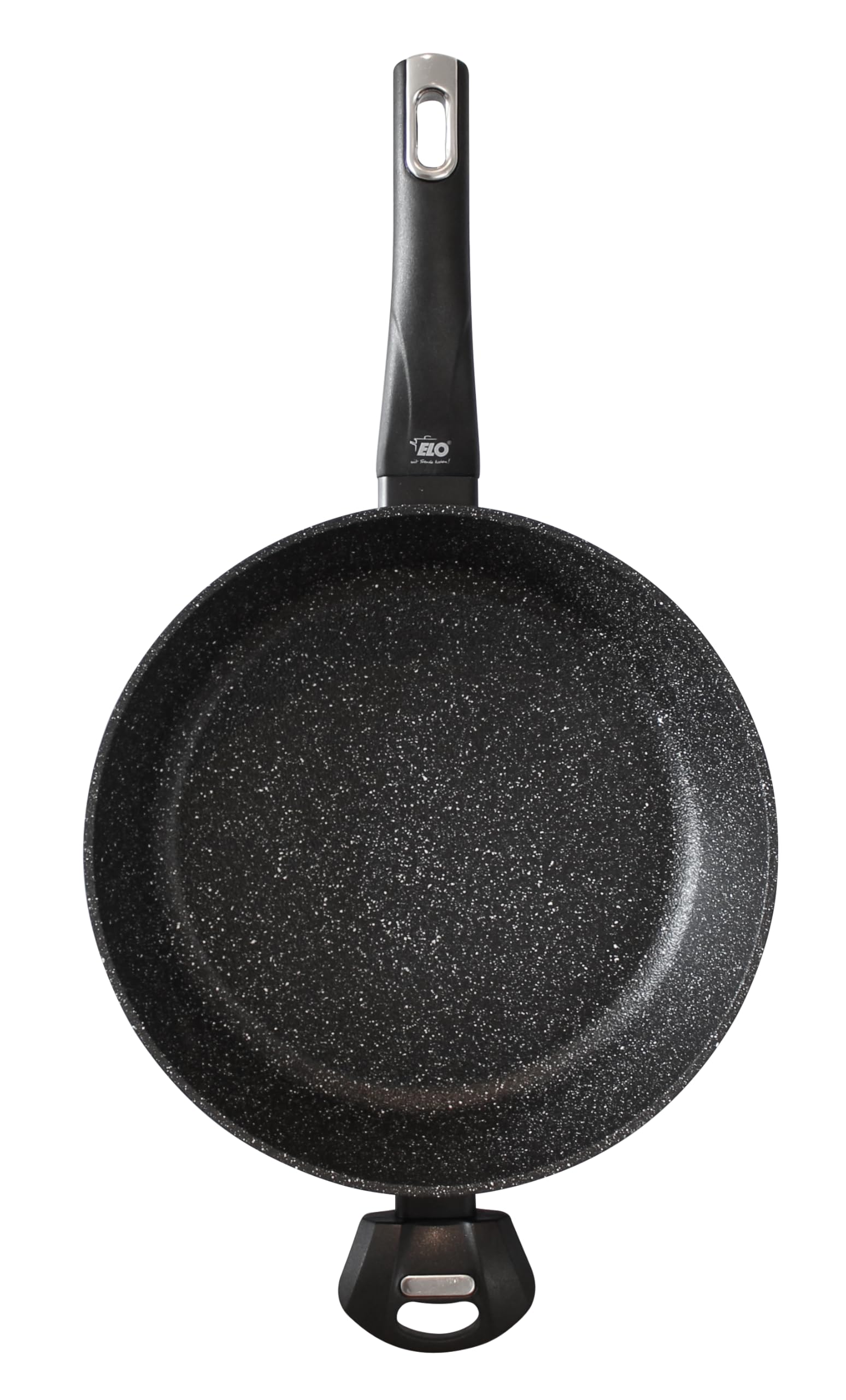 ELO Schmorpfanne Granit Evolution 28 cm mit Gegengriff, Micro-Waben-Struktur, ELODUR® Professional Antihaftversiegelung, induktionsgeeignet, schwarz, Neu | mit Gegengriff, Micro-Waben-Struktur, ELODUR® Professional Antihaftversiegelung, induktionsgeeignet