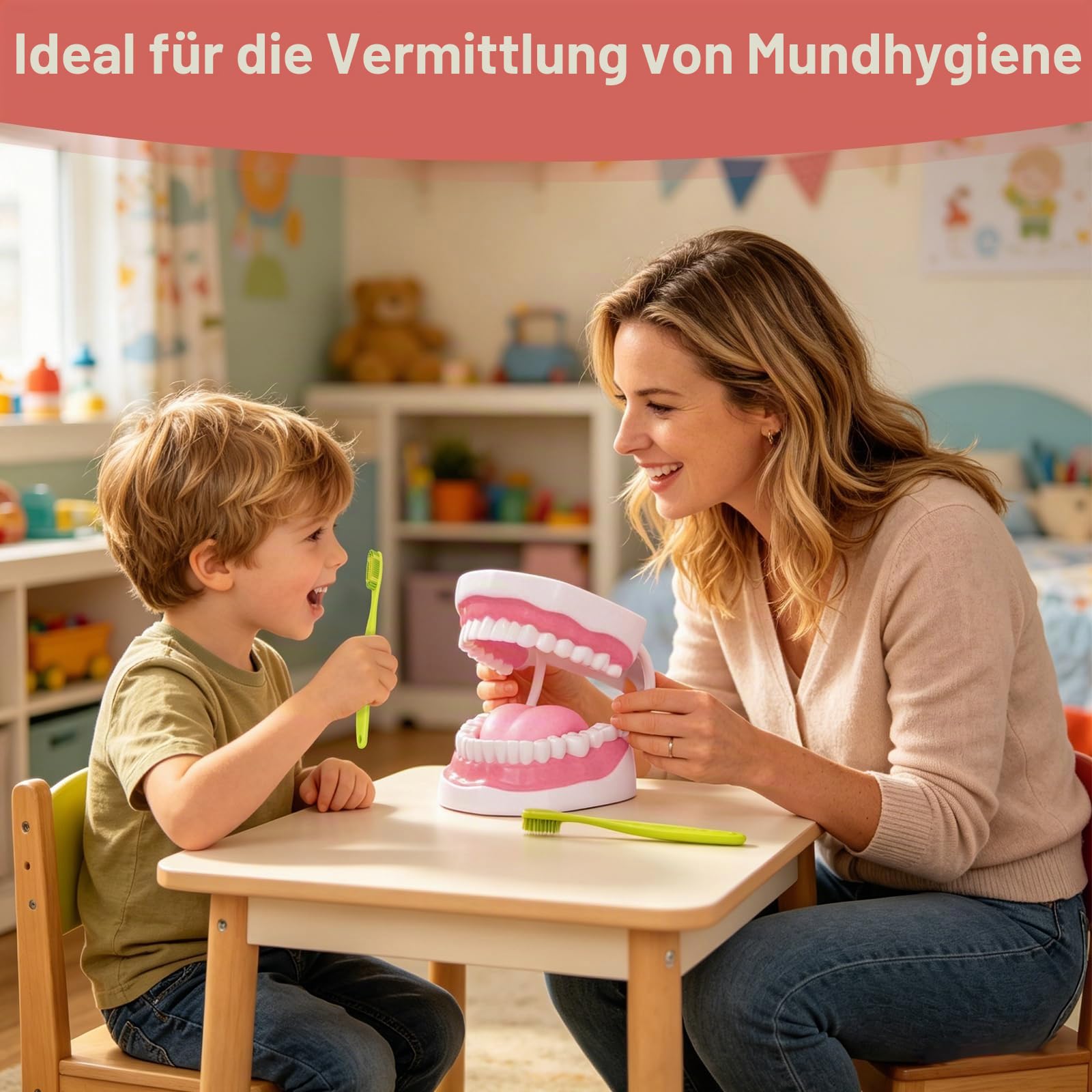 Ultrassist Zahnmodell für Sprachtherapie, Zähne Modell Lehrmodell für Kinder, Dental Zubehör