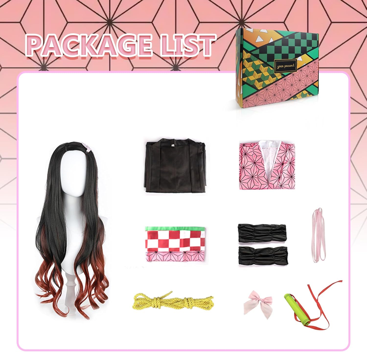 Anime Cosplay Costume Outfit Set with Wig Earrings Uniform for Halloween - Image 5