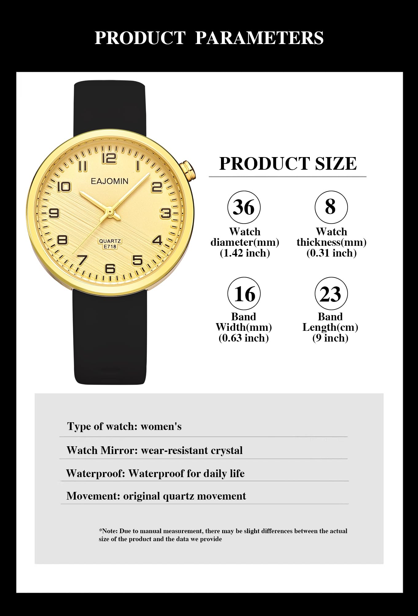 Wasserdichte analoge Damen-Armbanduhr für Krankenschwestern, Krankenschwestern, Damen, mit leicht ablesbarem Zifferblatt, Sekundenzeiger, weiches Silikonband, Quarz-Armbanduhr (E718 Gold),