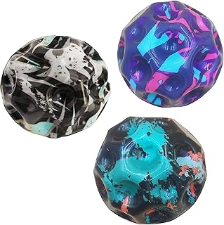مجموعة من 3 كرات قفز استرو من تكجيوي، كرات فضائية، ارتداد عالي، كرات قمر، كرات مطاطية للقفز العالي، كرات نطاطة، كرة قفز للأطفال، كرات نطاطة ملونة، كرات نطاطة للأطفال