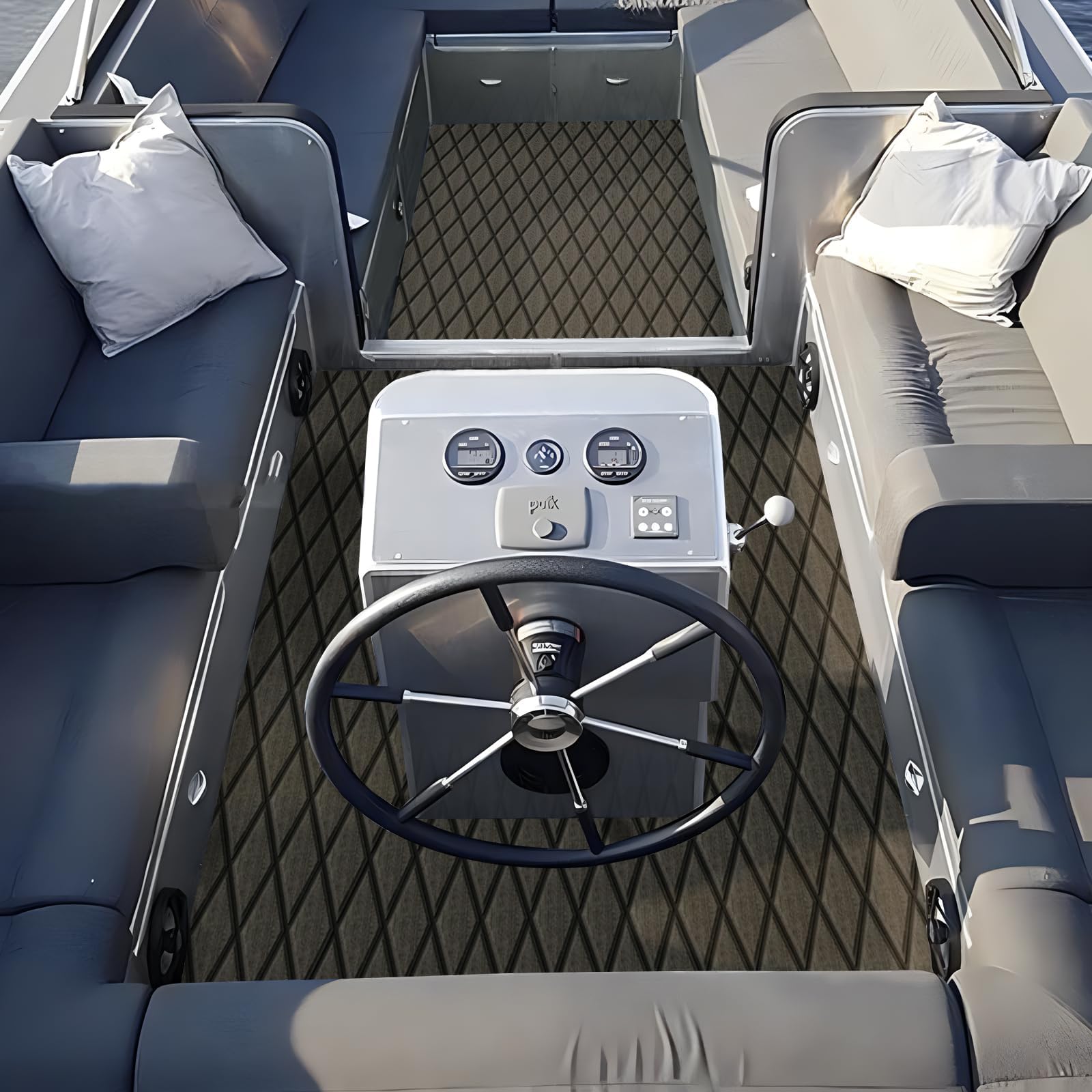 KXKZREN Rivestimento per pavimento in schiuma Eva, autoadesivo per navi, antiscivolo, per barche, camper, yacht, kayak, piattaforma galleggiante, 190 x 70/35 cm