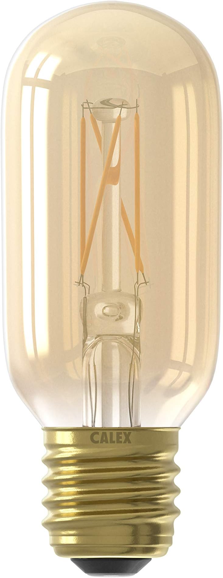CALEX Tubular Model Lamp, Glass, 4 W, Gold, One Size