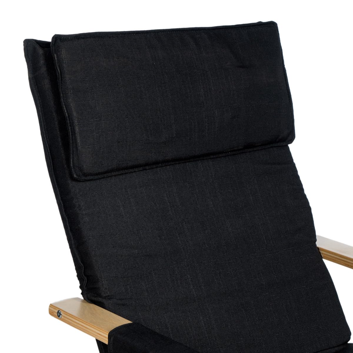 Gremium Poltrona Relax In Tessuto Con Schienale Ergonomico, Seduta Imbottita Sfoderabile, Cuscino Poggiatesta, Struttura in Legno Con Braccioli e Sacca Portaoggetti