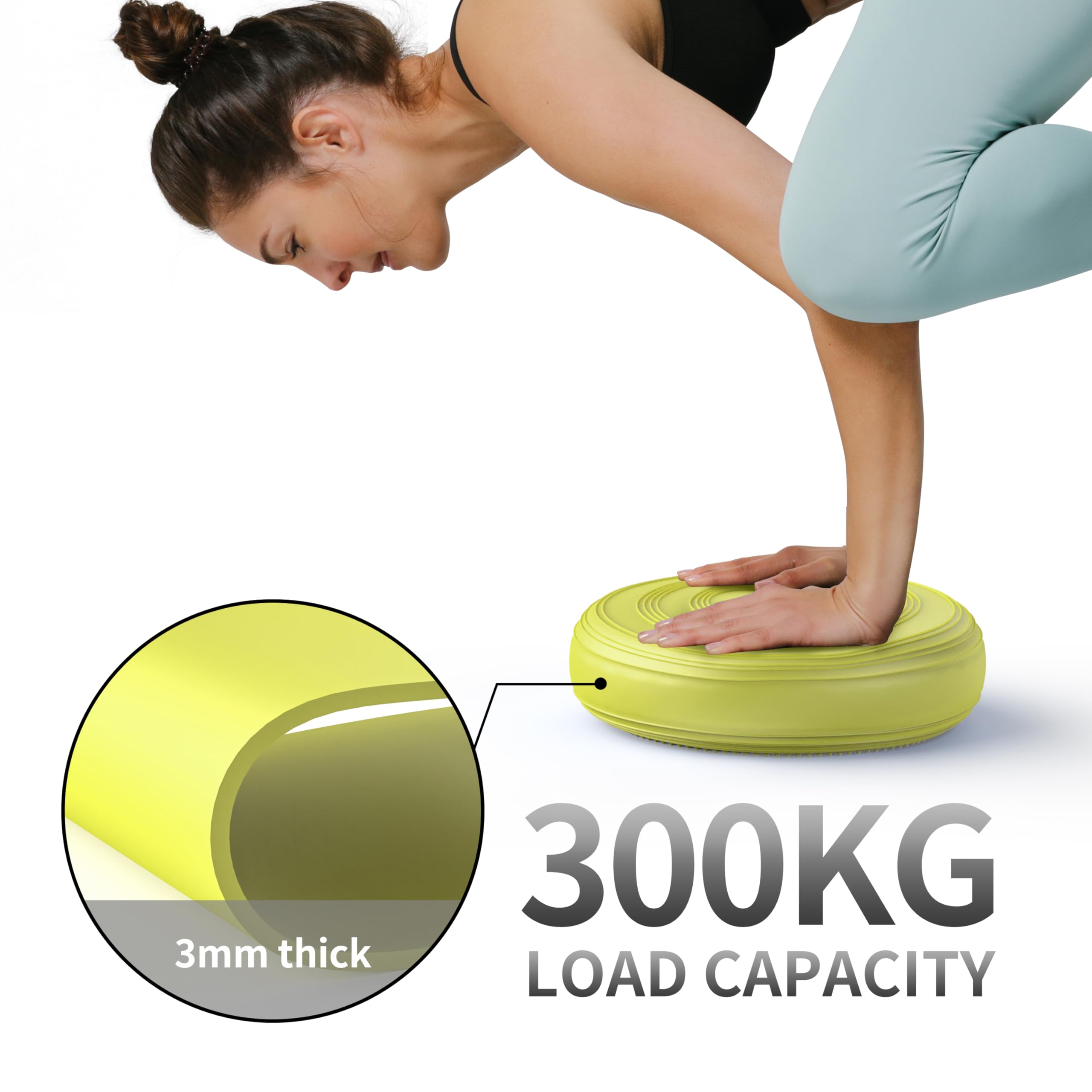 PROIRON Cuscino Propriocettivo, Pedana Propriocettiva, Medusa Propriocettiva, Tavoletta Propriocettiva Gonfiabile per Equilibrio Include Pompa per Allenamento di Schiena Palestra in Casa