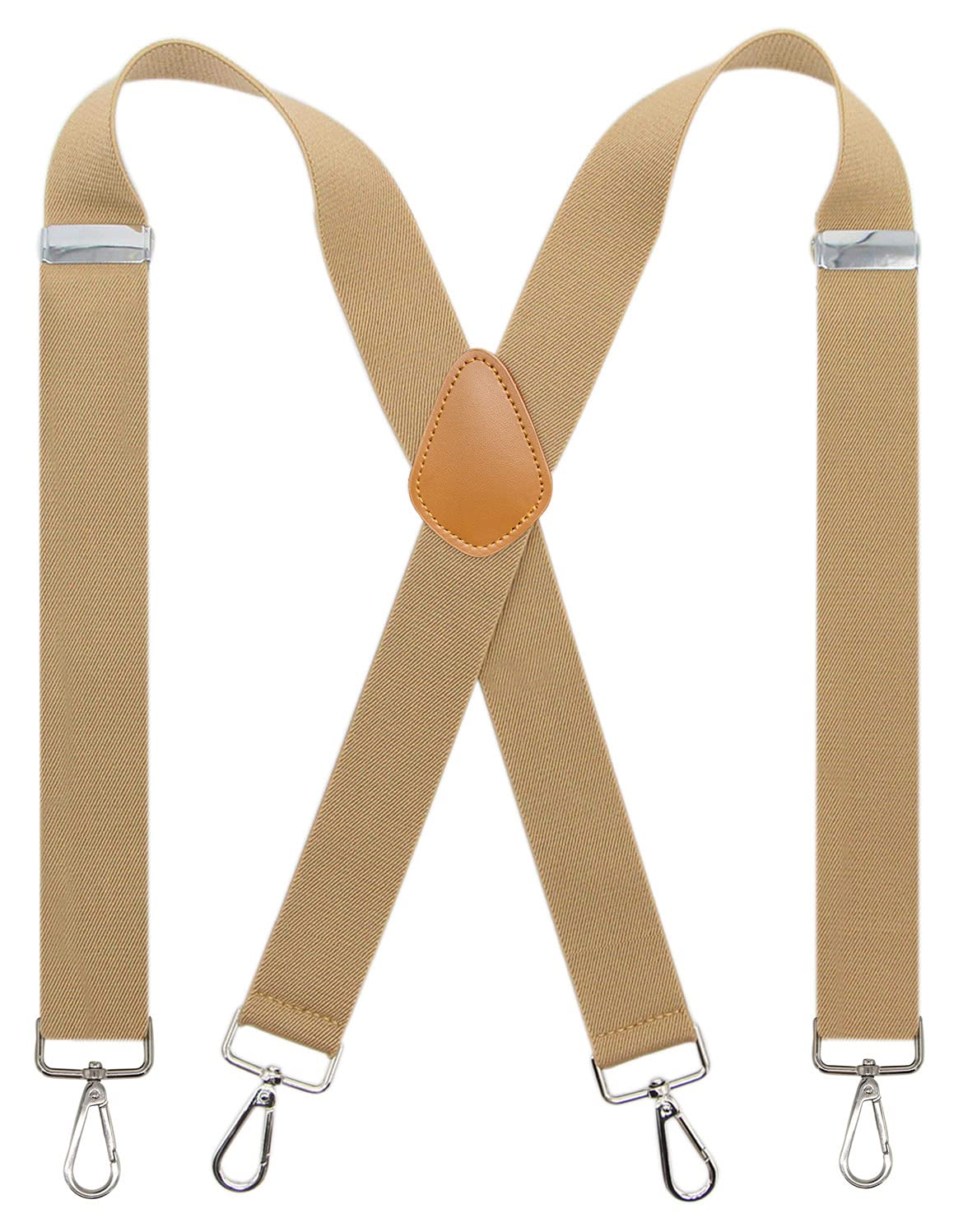 CedrainySuspenders For Men 1.4 Inch X Back Wide Suspender Heavy Duty Swivel Belt Loops With 4 Snap Hooks