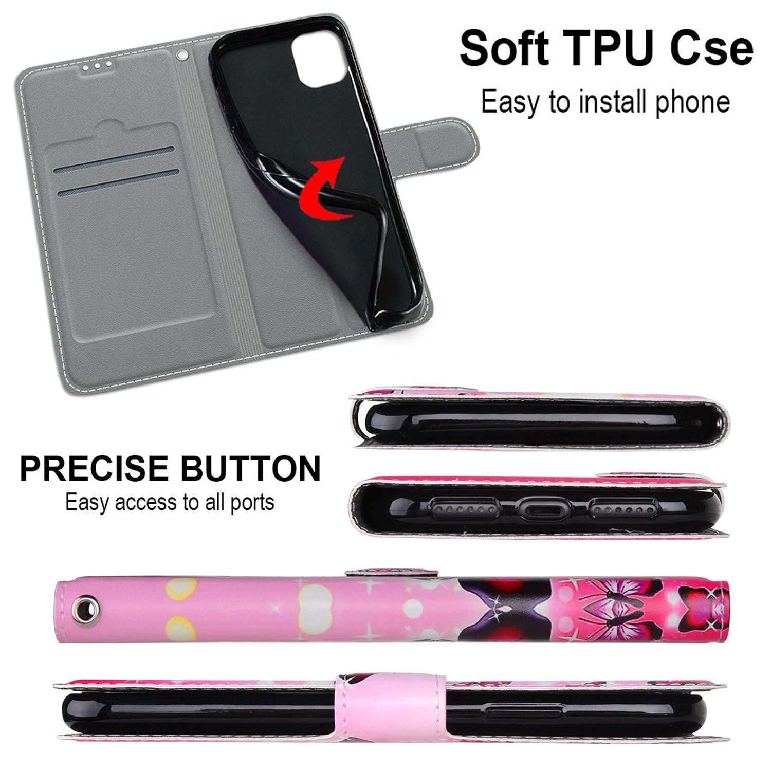 MadBee Custodia Compatibile con iPhone Xs/iPhone X 5,8 Pollici, Portafoglio Creativo Colorato Libro Pelle PU Flip Caso Magnetica Supporto Cover per iPhone Xs/iPhone X (Camuffare