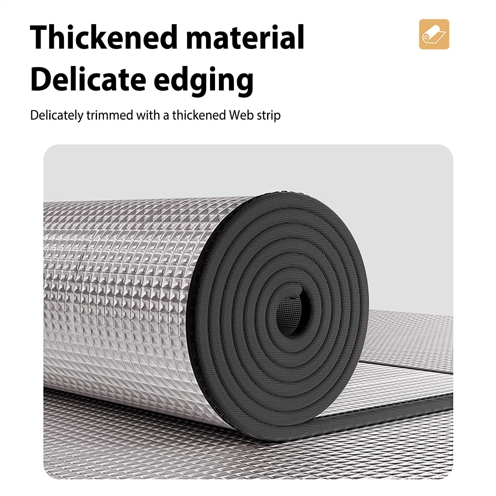 Esterilla de acampada - Esterilla de picnic de aluminio resistente a la humedad | Esterilla impermeable y aislante para exteriores, esterilla térmica para tienda de campaña para camping y playa,