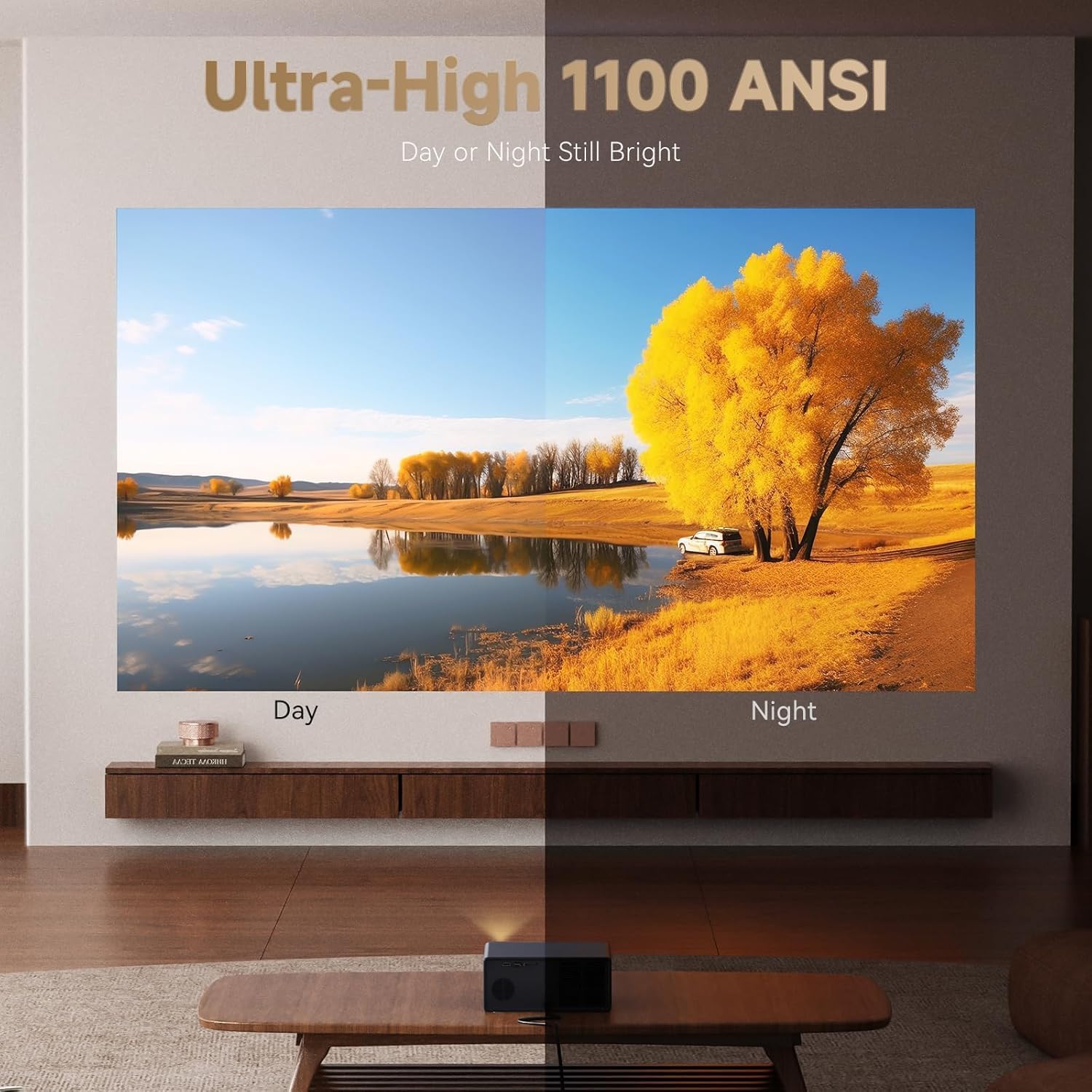 WANBO X5 Pro Vidéoprojecteur 4K avec Google TV et Netflix intégré, 1100 ANSI, HDR10, 1080P Natif, WiFi Bluetooth, Haut-parleurs 12W, Auto Focus & Keystone, HDMI 2.0, Ultra Silencieux 26 DB