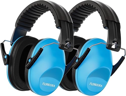 Floriogra Paquete de 2 Auriculares con Cancelación de Ruido para Niños, Orejeras de Protección Auditiva para Niños con Autismo, Niños Pequeños,