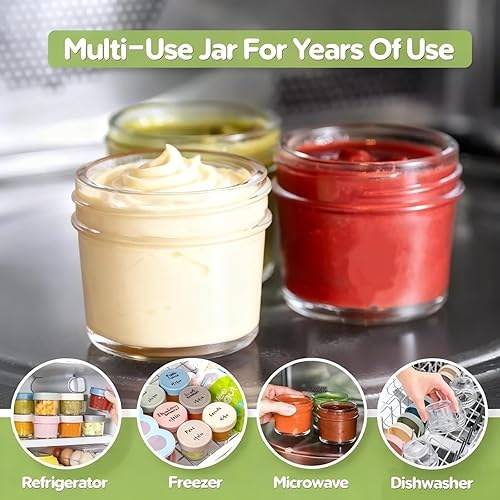 Miniatura 6 de 3 tamaños de recipiente para aderezo de ensalada, pequeño condimento con tapas, tazas de salsa, mini frascos de condimentos con tapas, a prueba de