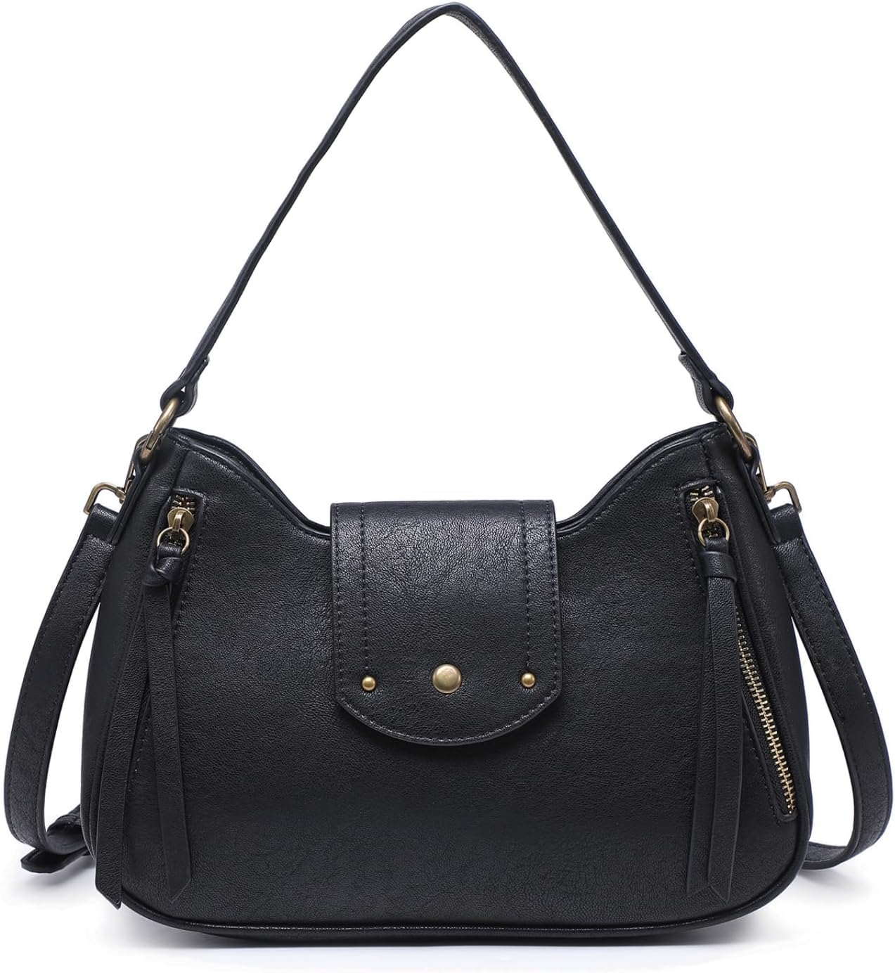 JEN & CO. Leilani Shoulder Crossbody Bag for Women Vegan Leather Convertible Purse Everyday Travel Handbag