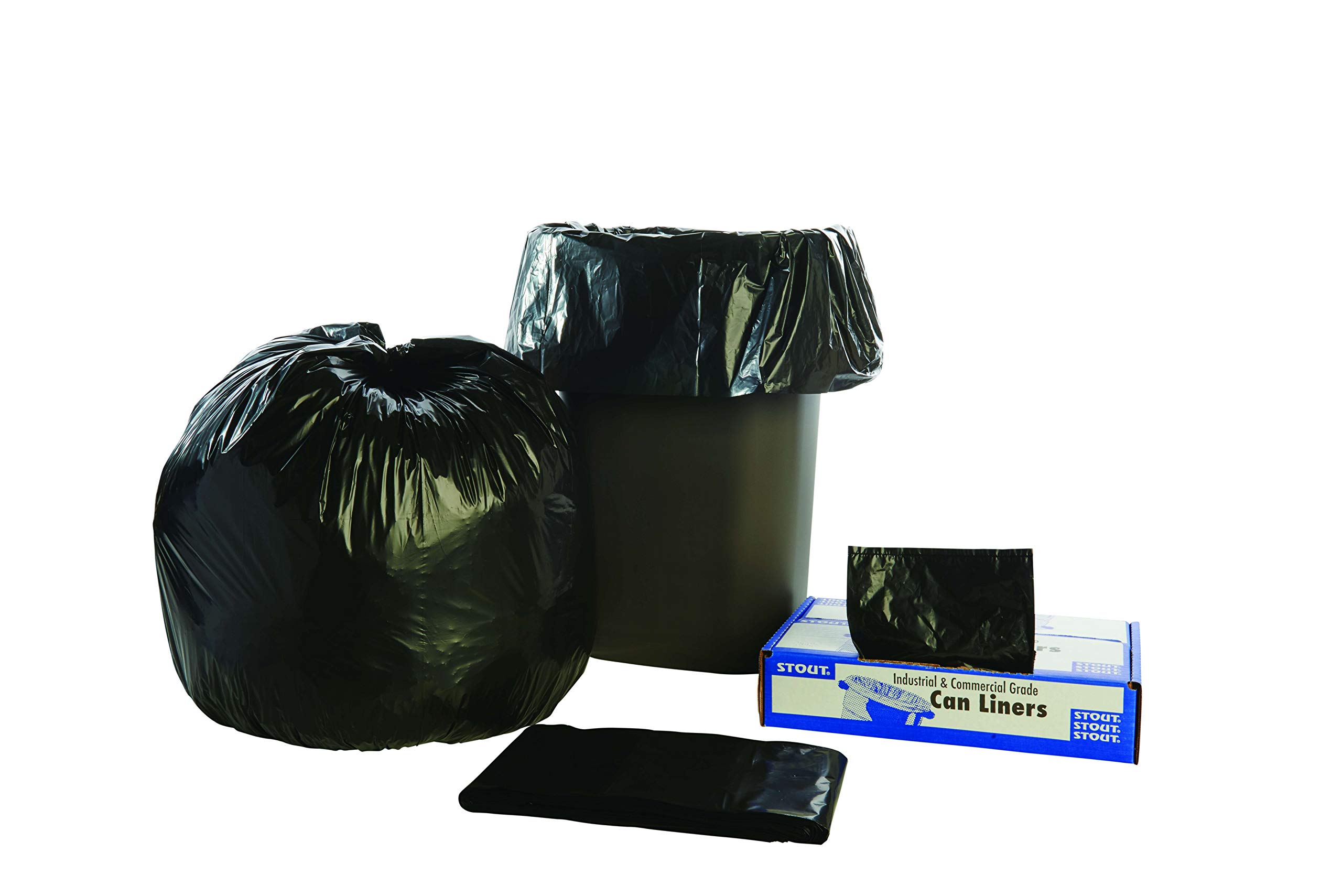 Stout - Bolsas de basura de contenido reciclado, color marrón, 100 unidades (paquete de 1)