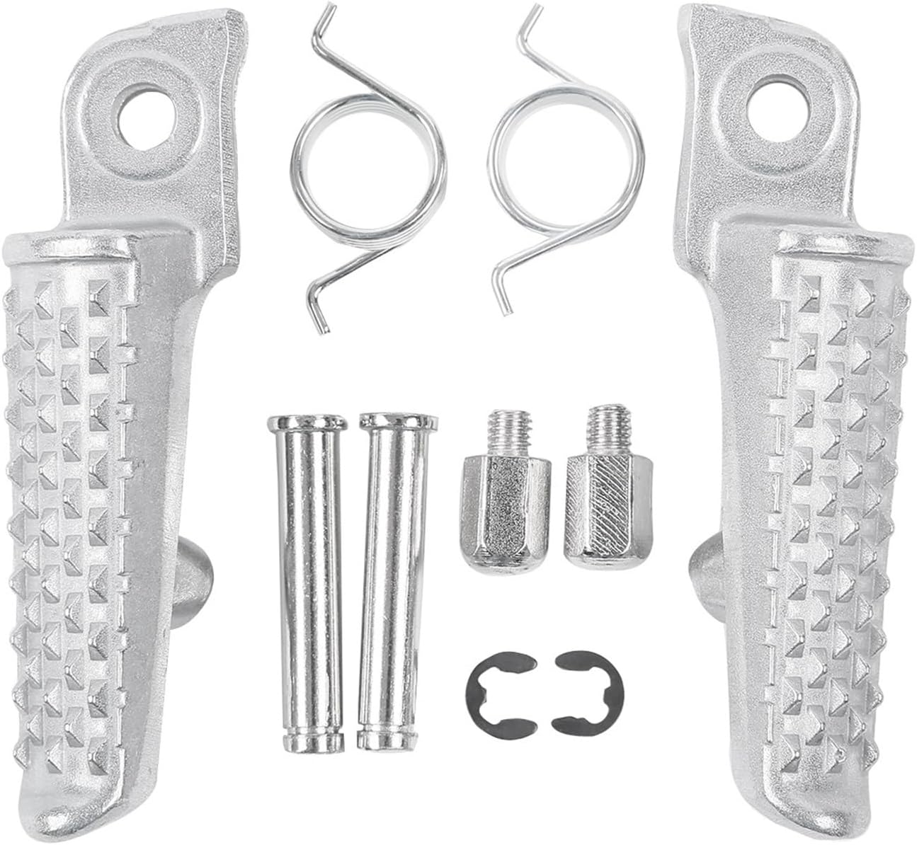 Motorcycle Front Footrest Floor Boards Bracket Set CBR1000RR 2008-2016 2015 2014 2013 2012 2011 2010 2009 Black/Silver(Black)