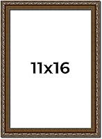 Vista 115 de Marco de fotos completo de madera dorada envejecida de 16 x 20 pulgadas con plexiglás acrílico UV, parte trasera de tablero de espuma y accesorios