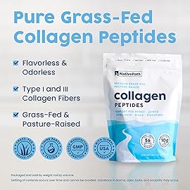 NativePath Collagen Peptides Protein - Hydrolyzed Type 1 & 3 Collagen Powder for Skin, Hair, Nails - 19.8 oz (56 Servings)