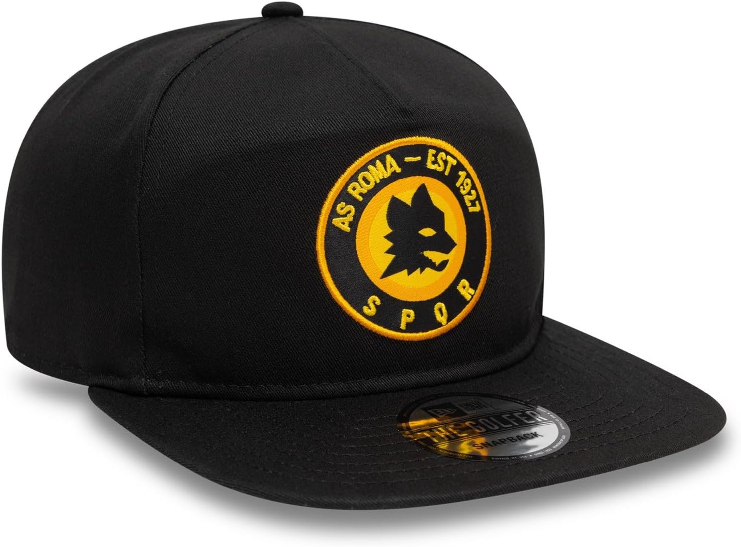 New Era Men's Black AS Roma SPQR Golfer Snapback Hat