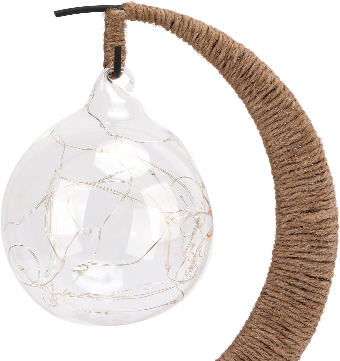 LED Moon Ball Modeling Lamp, Exquisite Moon Shaped Light Bohemian Style Ideal Housewarming Garden Living Room Decor