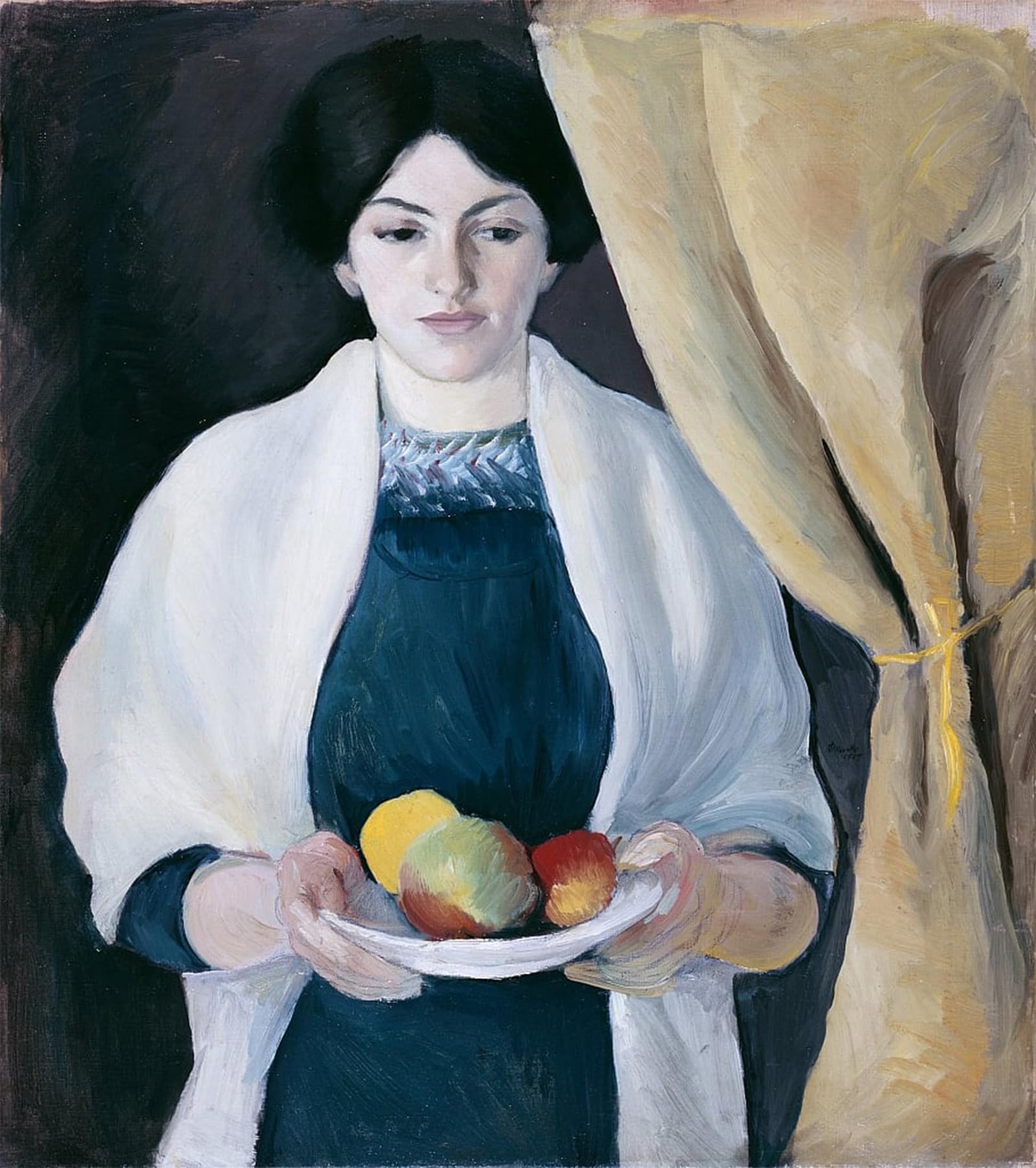 Posteriik No Frame Famous Animal Posters Vintage Picture Portrait With Apples By August Macke Modern Wall Decor For Home Decor 60X90cm