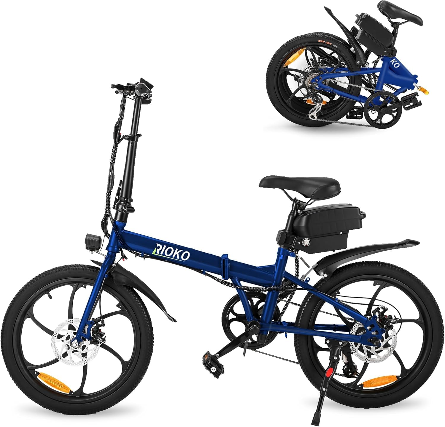 電動アシスト折り畳み自転車、合法仕様トルクセンサータイプ公道可(サイズ写真あり） Amazon | RIOKO電動アシスト自転車 折りたたみ トルクセンサー