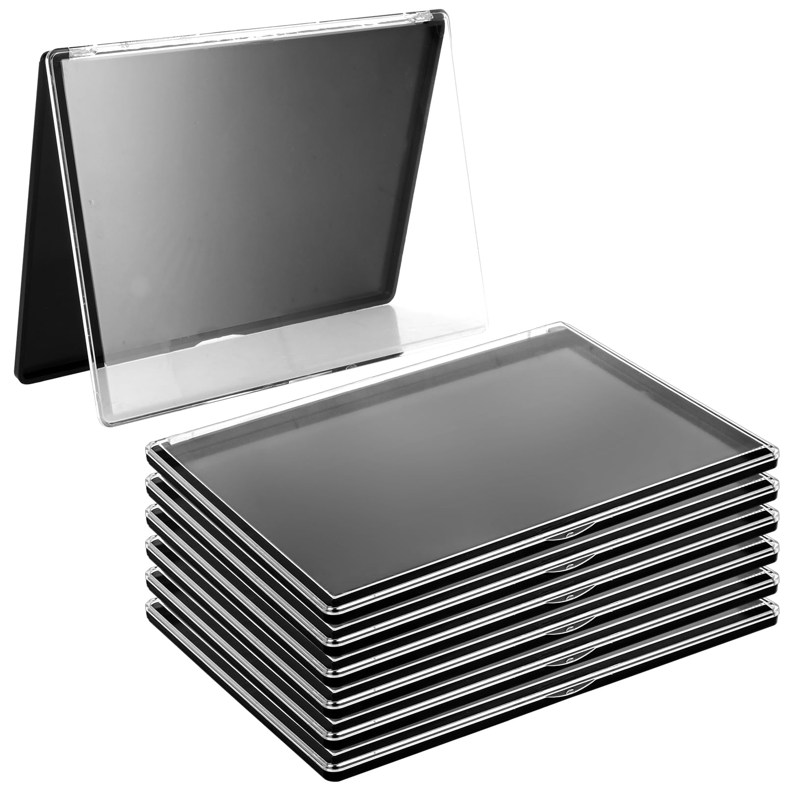 LANIAKEA 6PCS Large Magnetic Makeup Palette with Clear Top 9.25'' x6.57'' Empty Eyeshadow Pan Dispensing Storage Box for DIY Cosmetics Eyeshadow Blush Powder-image-23