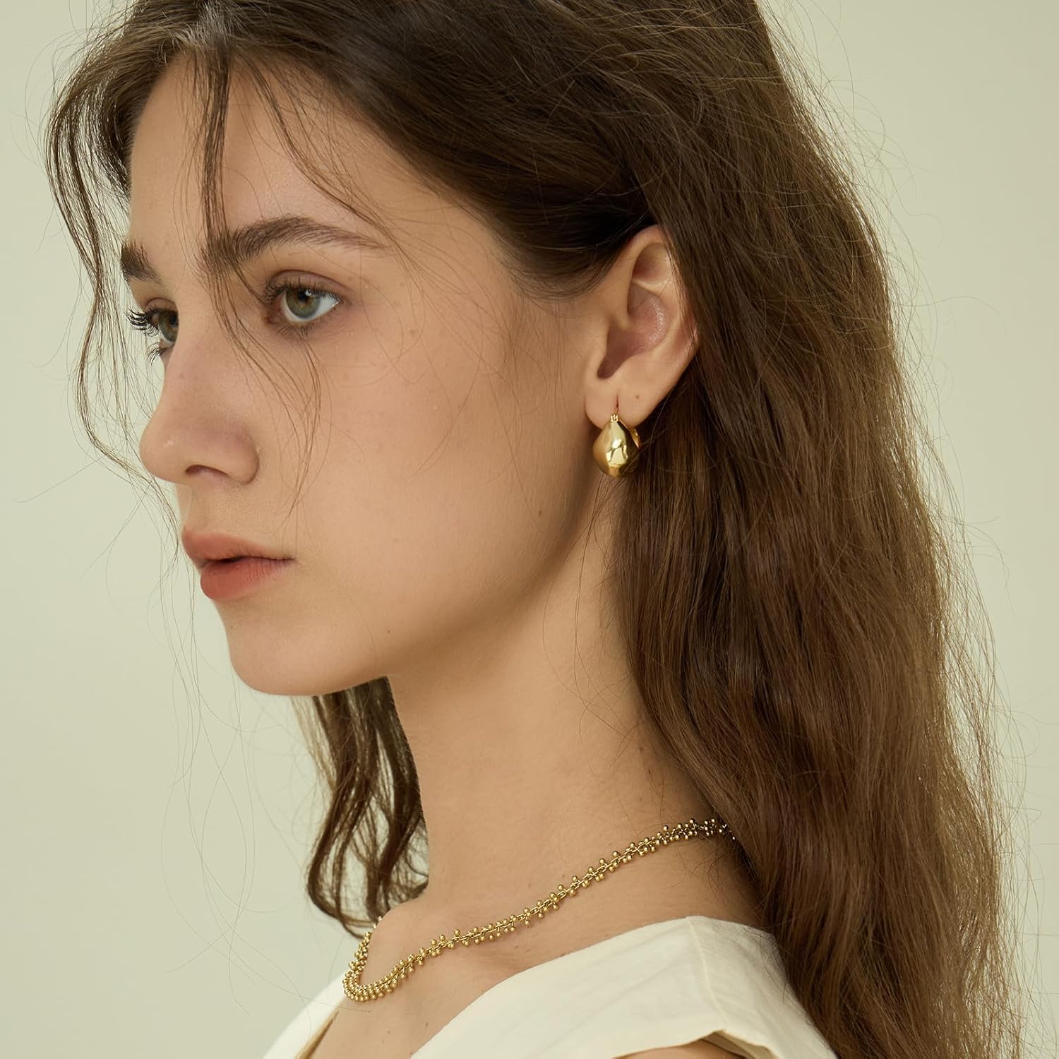 ARSIS Hoop Earrings for Women, Small Chunky Huggie Earrings，925 Sterling Silver Post, Hypoallergenic Lightweight, Mother's Day Birthday Gift for Her Wife