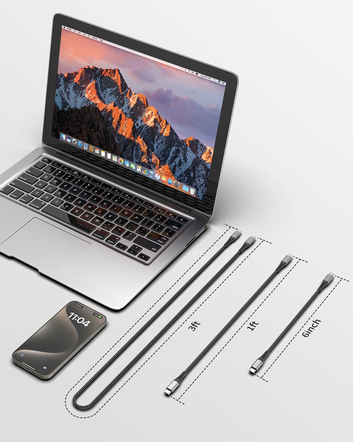 6 inch Short USB C to USB C Cables, 3 Pack USB C to C Fast Charging Cord Type C Cable for iPhone 15 16 17 Pro Max Android Samsung Galaxy S24 S23 Ultra/Power Bank, Short USBC to USBC Cable 0.5ft