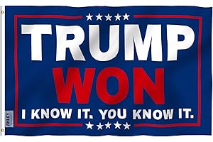 Anley Fly Breeze Trump Won I Know It 3x5 Outdoor Presidents Flag Polyester