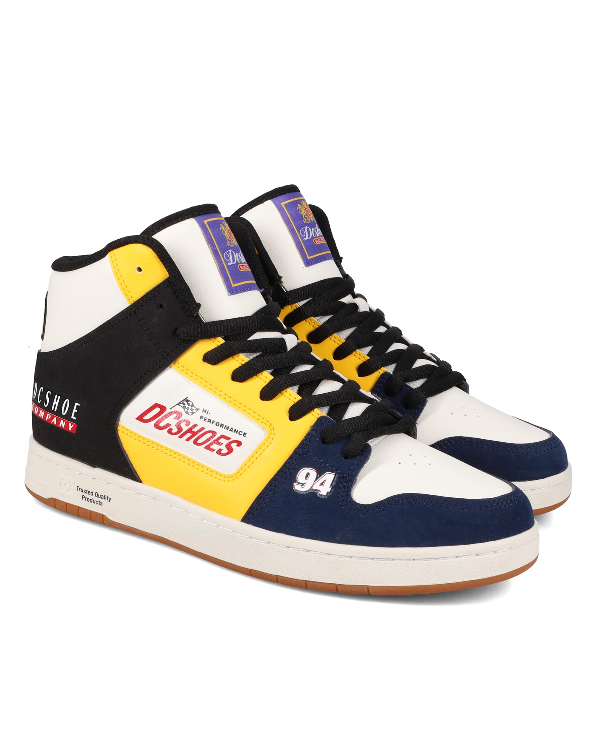 DC Men's Manteca 4 HI SE Skate Shoe, Black/Yellow/Gum, 9