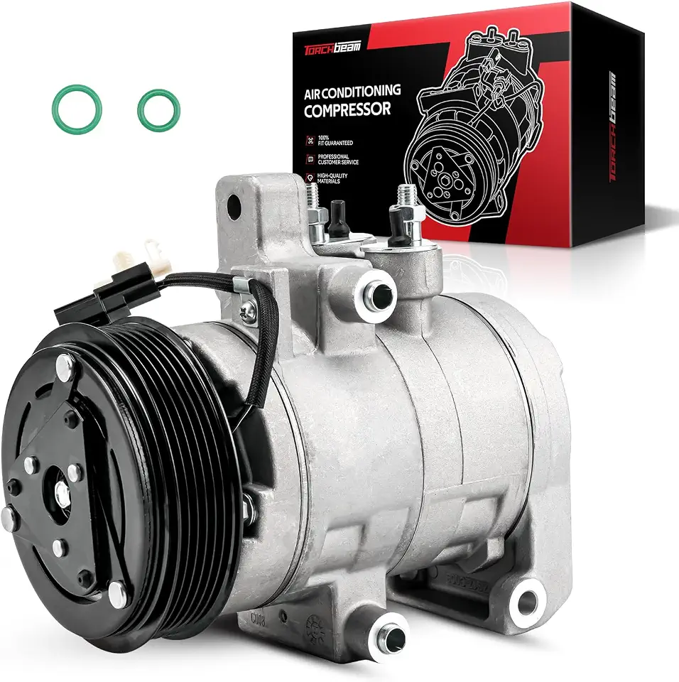 Torchbeam Compressor de ar condicionado automotivo 168661 com embreagem para Mustang 2011-2017 5.0L, Mustang 2016-2022 5.2L