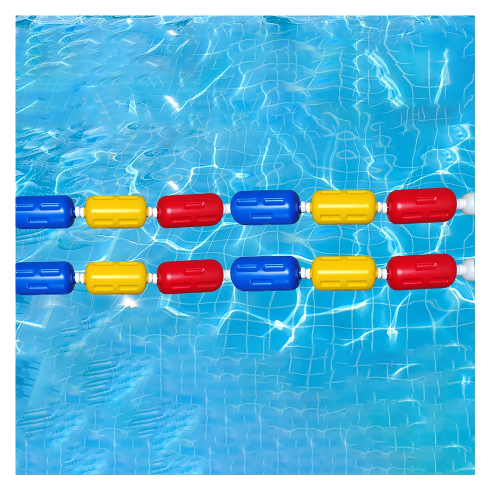 Genérico Cuerda de Seguridad para Piscinas con flotadores - Línea divisoria Flotante Duradera para Piscinas, Ideal para Seguridad y segmentación, cordón de Polietileno de Alta Resistencia para seguri