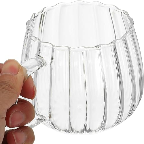 Miniatura 9 de DOITOOL Tazas de calabaza de cristal, 2 unidades, tazas de cristal transparente, taza de café de oficina, taza de té transparente, tazas de vidrio
