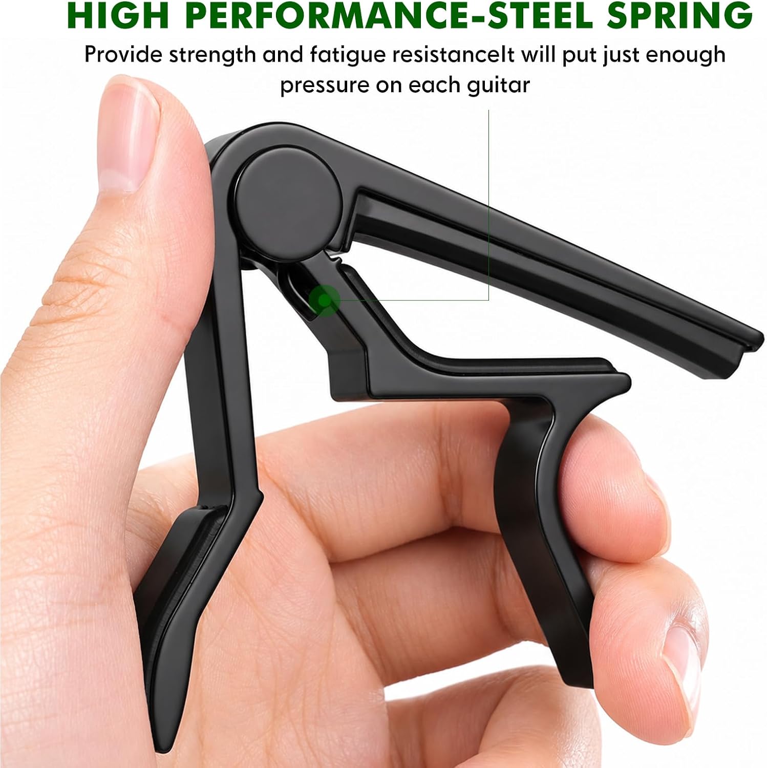 Guitar Capo for Acoustic and Electric Guitars - Rosewood Color with 6 Picks
