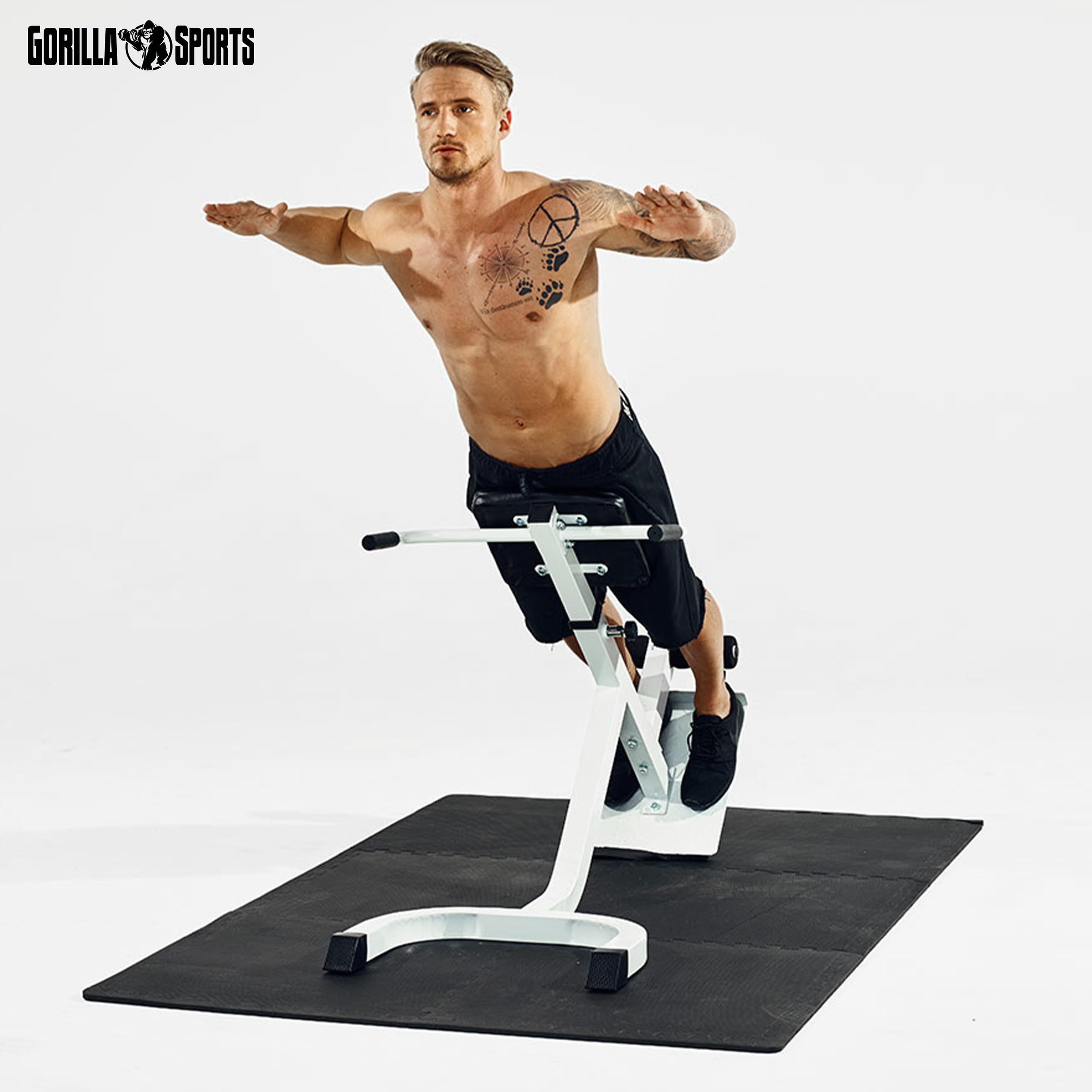 Gorilla Sports Protection Tapis Kit 6 Tapis 12 Embouts Puzzle Sol Fitness