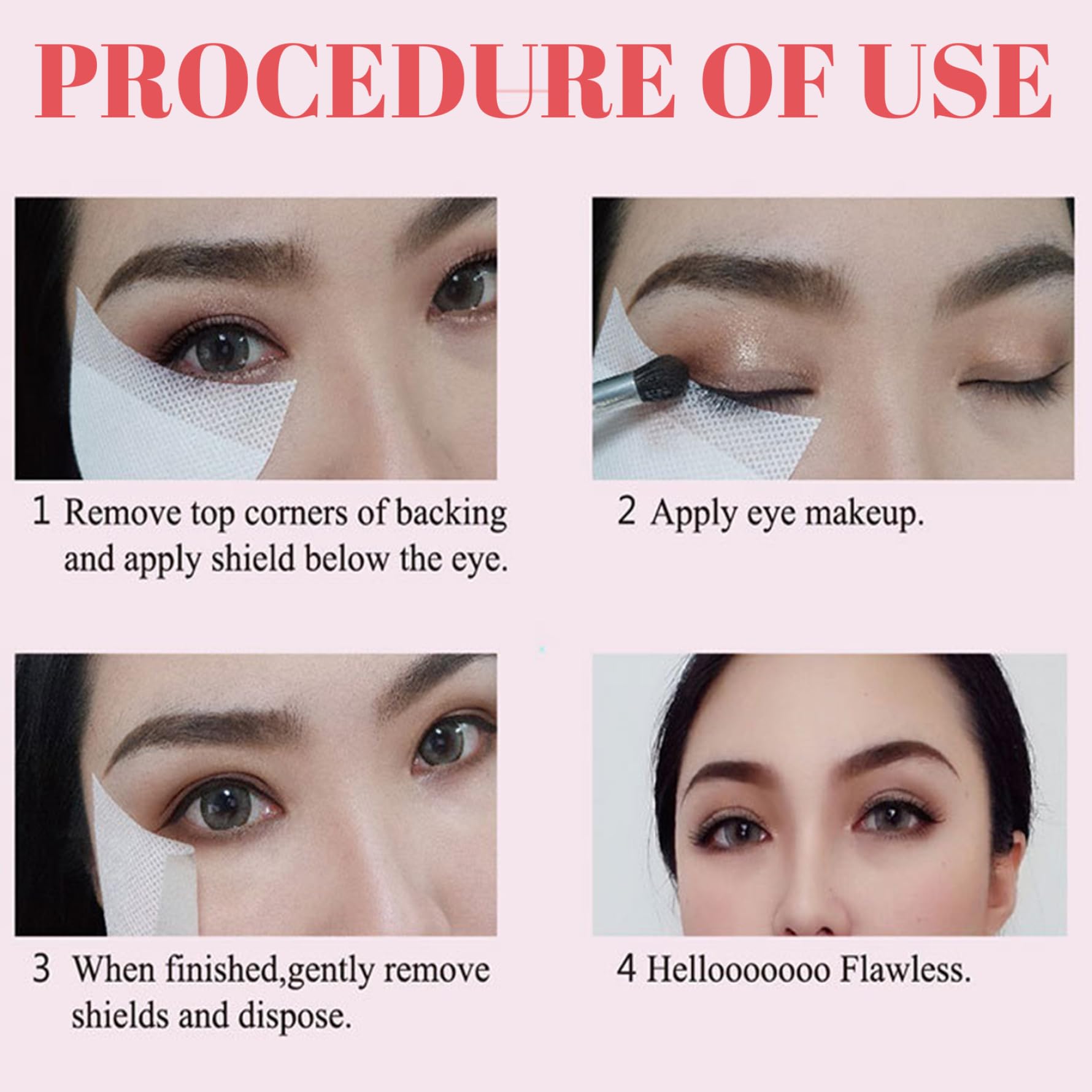 Cinta de maquillaje de 100 piezas para sombras de ojos Shadow Shield para prevenir residuos de maquillaje, plantilla de sombra de ojos autoadhesivas, cinta de maquillaje para sombra de ojos, extensio