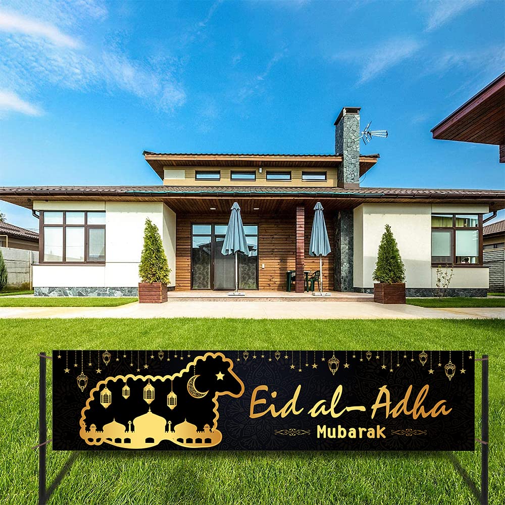 Buy Eid alAdha Mubarak Banner Party Decorations Supplies Muslim Eid