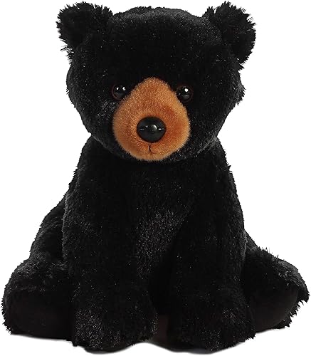 Miniatura 1 de Aurora® Peluche de oso negro, cómodo y acogedor, acurrucarse sin fin, color negro, 14 pulgadas