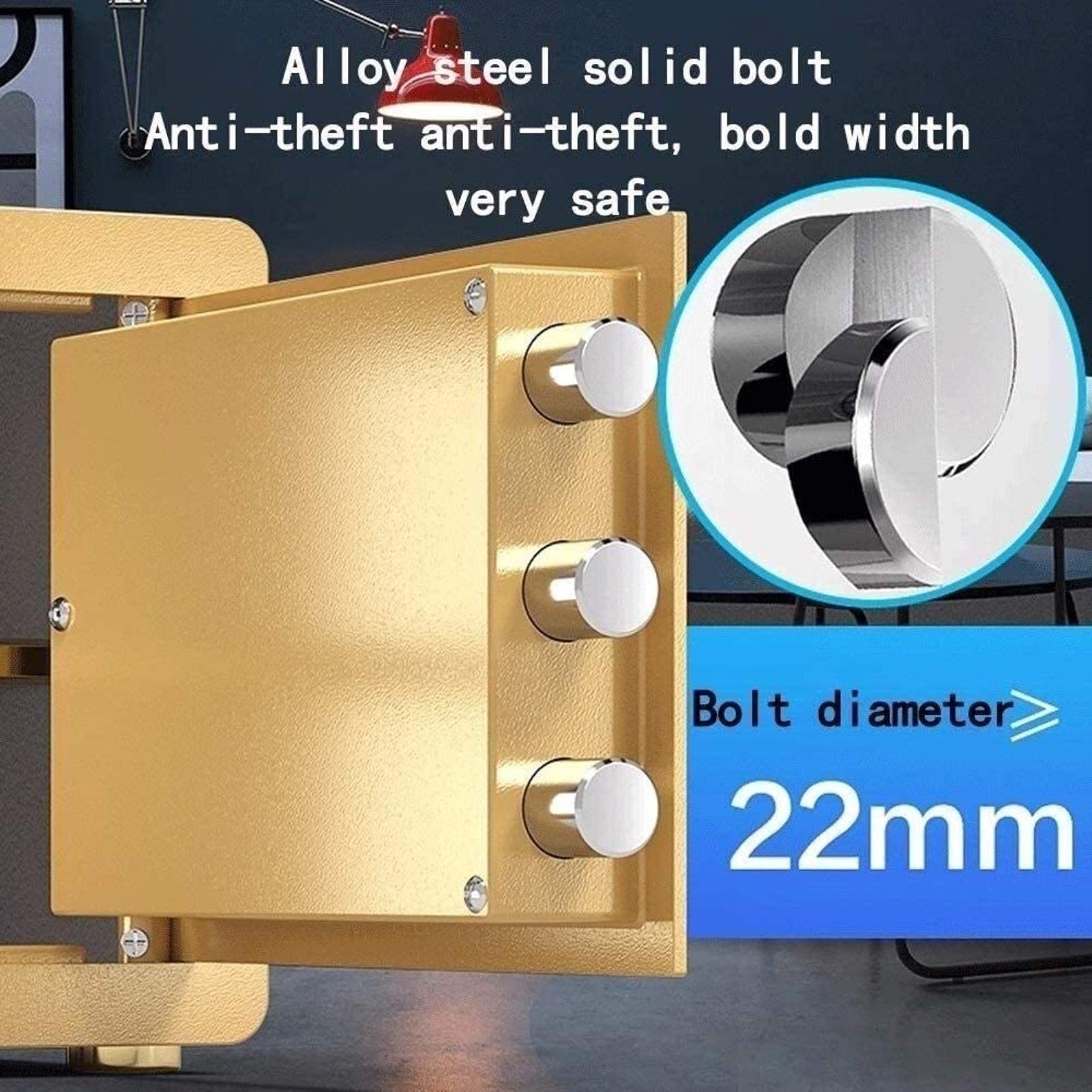 RLKHXBS Mechanical Password Storage with Key Invisible Password Safe Office All-Steel Anti-Theft Safe smart Home Safe