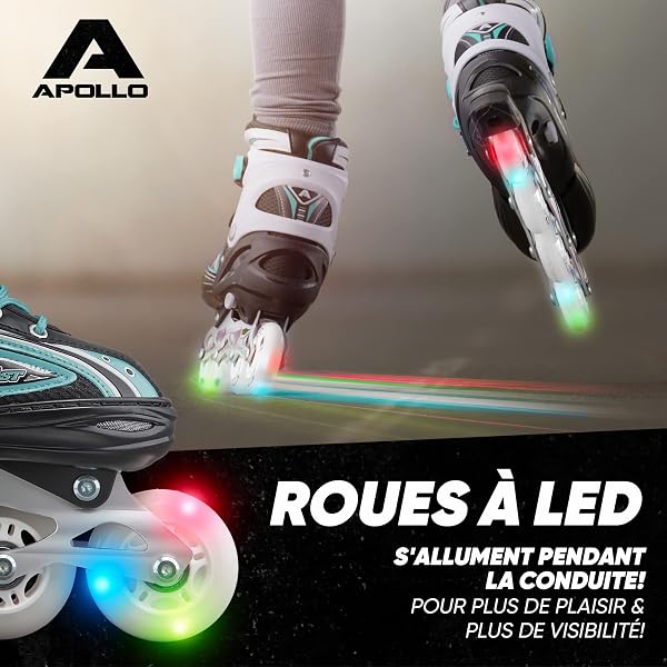 Apollo Super Blades X Pro, S, M, L, Illuminated LED Wheels for Kids, Ideal for Beginners, Comfortable Inline Skates for Girls and Boys - 3