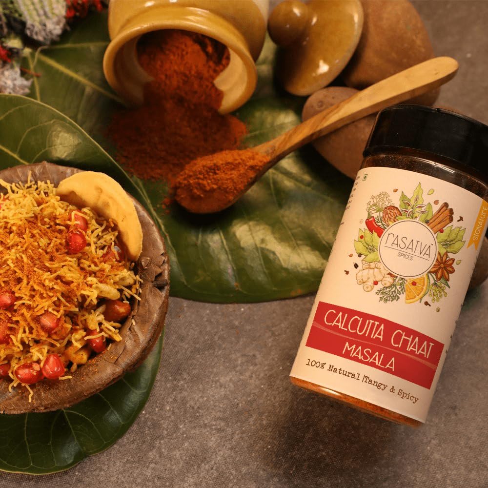 Rasatva Calcutta Chaat Masala | Tangy & Spicy | 100% Natural | No Additives | No Preservatives | 60 grams (Pack of 1) - Image 5 thumbnail